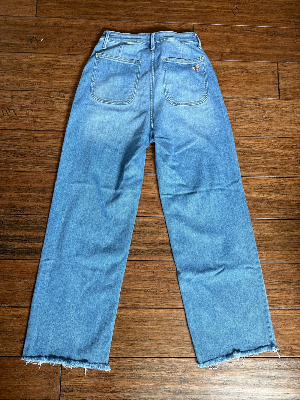 Driftwood Women's Taylor Straight Relaxed Jean Wide-Leg High-Rise Embroidered - Picture 2 of 13